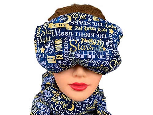 Eye Mask Lavender Eucalyptus, Sinus, Herbal Pack, Hot Cold Pack, Heat Wrap,Organic, Flax Seed, Microwave Therapy, Sleep Mask, Yoga Meditation Eye Pillow, to The Moon