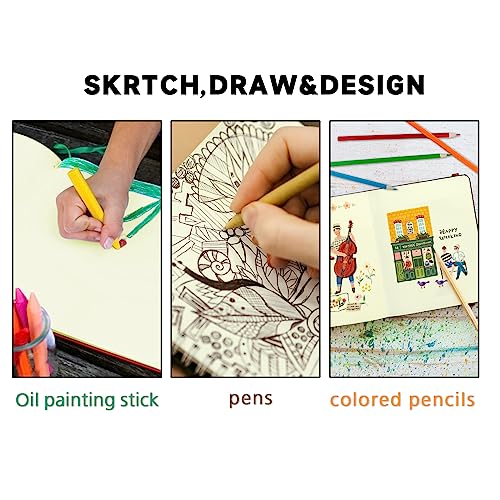 5" x 5" Hardcover Sketch Book,58 Sheets Small Mixed Media Pocket Sketch Pad | PU Cover,150 GSM Acid Free Artist Drawing Paper,Travel Journal Blank Notebook for Adults Sketching,Illustration. - color: 150gsm PU-light gray