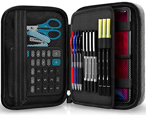 Big Capacity Storage Pouch Marker Pen Pencil Case Simple Stationery Bag Box Art Tool & Sketch Storage Boxes for Bullet Journal Middle High School Office College Student Girl Women Adult Teen - color: Gray