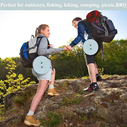 Fishboy Upgraded Collapsible Stool, 400lbs Max Weight, Lightweight But Sturdy, Portable Retractable Folding Telescoping Foldable Camping Stool for Adults Outdoor Fishing Hiking BBQ - color: All Ice Cream
