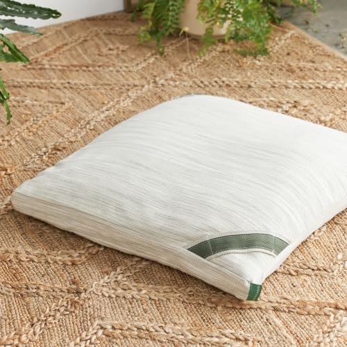 Avocado Organic Yoga Meditation Pillow, GOTS Certified Organic Cotton Cover, Natural Buckwheat Fill - size: Square Meditation