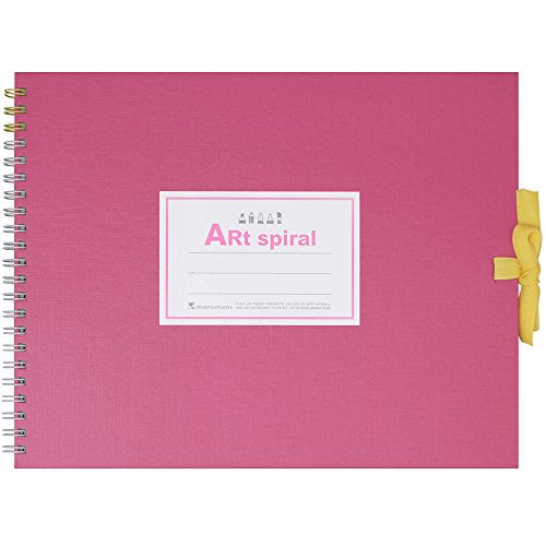Maruman S312-08 Sketchbook Art Spiral F2 Thick Drawing Paper, 24 Sheets, Pink - color: Pink, size: F2 (7.76" x 10.24")