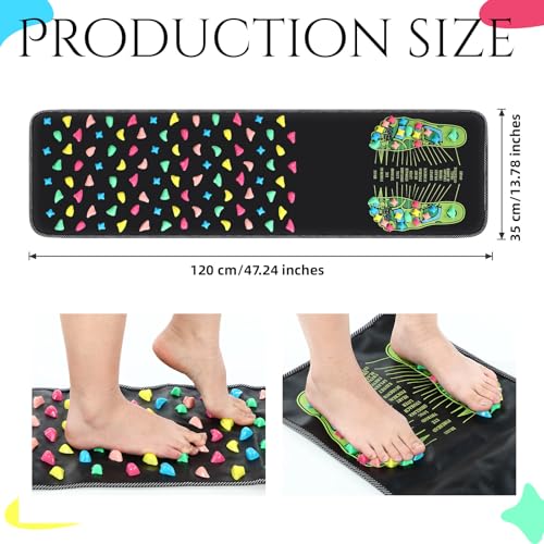 TrelaCo Foot Acupressure Massage Mat with Stones, 13.78 x 47.24 Inches - size: 13.78 x 47.24 Inch