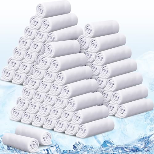 BBTO 100 Pack Cooling Towel Bulk - color: White, size: 32 x 12 Inch
