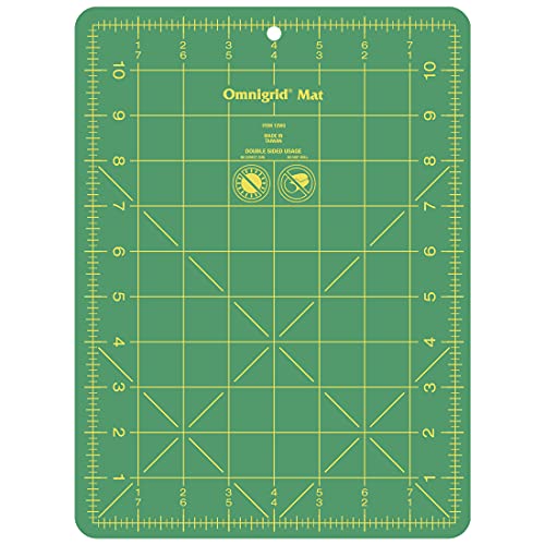 Omnigrid Self-Healing Cutting Mat - 8'' x 11'' Inch Precision Fabric Cutting Mat with Durable Surface for Quilting, Sewing & Crafts | Precision Fabric Cutting Mat with Durable Surface for Quilting, Sewing & Crafts - size: 11.8"L x 9.4"W