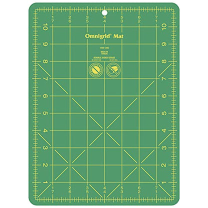Omnigrid Self-Healing Cutting Mat - 8'' x 11'' Inch Precision Fabric Cutting Mat with Durable Surface for Quilting, Sewing & Crafts | Precision Fabric Cutting Mat with Durable Surface for Quilting, Sewing & Crafts - size: 11.8"L x 9.4"W