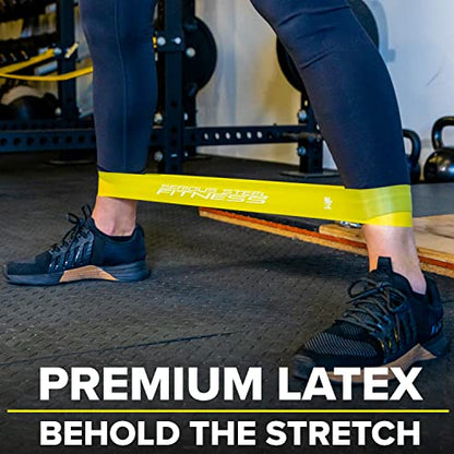 Serious Steel Fitness Mini Resistance Loop Bands | Rehab and Prehab Stretch Bands | 12" Exercise Workout Bands (Sets of 5 Pack and Sets of 10 Pack Trainer Options Available!) - color: X-Light 10 Pack (2" x 12")