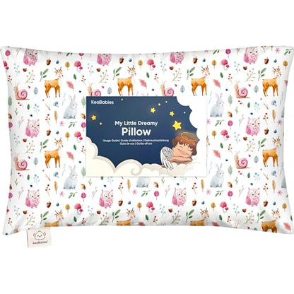 Toddler Pillow with Pillowcase, 13x18 My Little Dreamy Pillow (Forestland) - color: Forestland