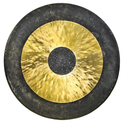 Unlimited Chau Gongs, Sound Healing, Meditation & Yoga Gong, Bronze, 38in | Traditional Chinese Bullseye Design, Deep Meditative Tones & Gong Wash, Ideal for Group Sessions, Mallet & Rope Included - size: 38"
