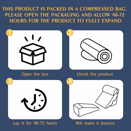 ROYALAY 4 Pcs Wedge Pillow Set for After Knee Surgery, Leg Elevation Pillow Post Surgery Knee Replacement with Reading Support for Bed, Leg Elevation & Headboard for Sleeping