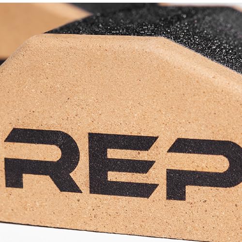 REP Fitness Cork Squat Wedge, Blocks for Weight Lifting, Yoga, Stretching, Exercise and Calf Therapy, Raised Heel Support, Non Slip, Workout Equipment for Home and Commercial Gym Training