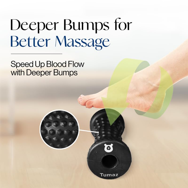 Tumaz Foot Roller for Deep Tissue Massage & Reflexology - color: Diamond(black)
