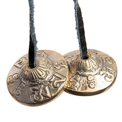 Tingsha Cymbals Bells - Easy To Play - Meditation Mindfulness Bronze Chime For Chakra Healing Sound Bath Spiritual Gifts Handcrafted Tibetan By Himalayan Bazaar (Pack of 2) - size: 1.6 Inches (Pack of 2)
