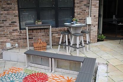 Bench, Deep Grey Top with Warm Grey Sides, 2 Pack - Proudly Made in The USA, Click and Lock Hardware-Free Assembly, Durable and Stylish Outdoor Seating - color: Deep Grey/Warm Grey, size: 2 Pack