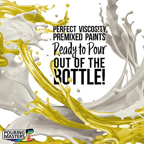 Pouring Masters Lemon Yellow Ready to Pour Acrylic Pouring Paint - Premium 64-Ounce Pre-Mixed Fluid Acrylic Paint - Fluid Art Supplies for Canvas, Wood, Paper, Tile & Rocks