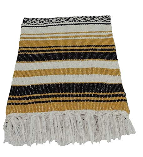 Kakaos Traditional Yoga Blanket. (Mustard) - color: Mustard