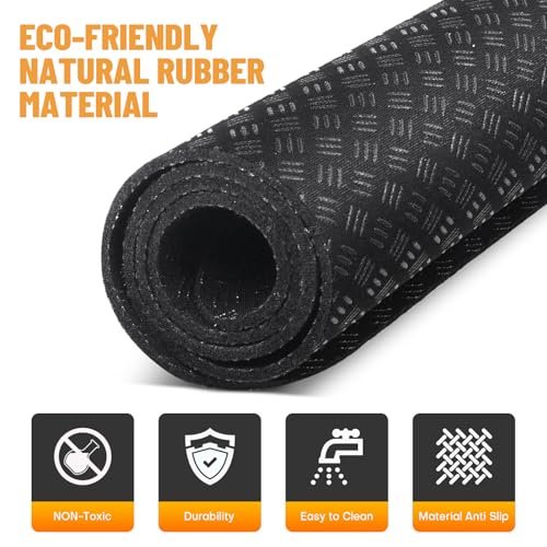 Under Desk Elliptical Mat - Non-Slip Exercise Equipment for Peloton Bike, Small Exercise Mat for Desk Workout Equipment - color: Double-sided 1 Pc