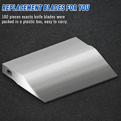 DIYSELF 100 Pack Hobby Knife Blades #11, SK5 Carbon Steel with Storage Case | SK5 carbon steel craft knife replacement blades for hobby, scrapbooking, stencils and precision art cutting - style: #11
