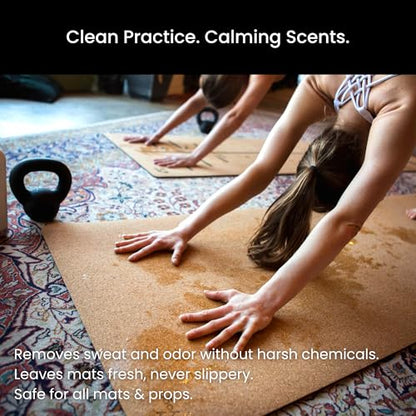 Yoga Mat Cleaner Spray – Spa-Like Scent | Eco-Friendly Formula | Neutralizes Sweat & Odor | Helps Protect Your Mat | 8 oz | Plant-Based, Made in USA | Body By Yoga