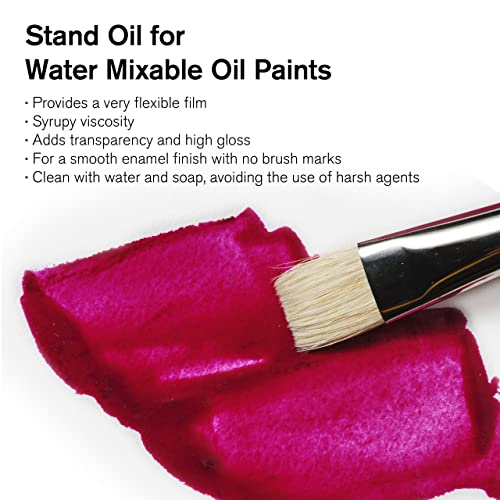 Winsor & Newton Artisan Stand Oil, 75ml (2.5-oz) bottle | Pale, Viscous Oil; Slows Drying Time, Smooth Enamel Finish, No Brush Marks, Excellent Leveling, Cleanable with Water & Soap - color: Artisan Stand Oil, style: 2.5-oz Bottle