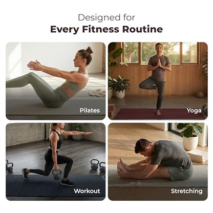 Live Well 360 Handmade Organic Cotton Yoga Mat - Non-Toxic, Chemical-free and All Natural Cloth Yoga Mat - Exercise, Workout, & Fitness Rug - Woven Material - Absorbent & Washable - 78" x 27" - color: Natural Cotton