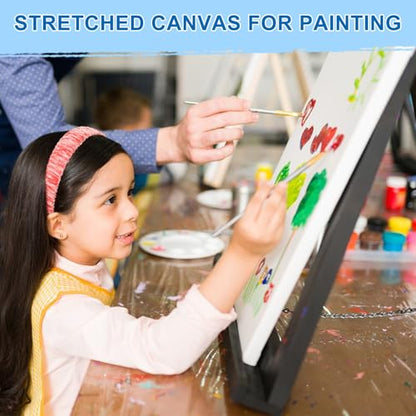 ESRICH Stretched Canvas for Painting, 8 Pack 9x12 Inch Canvas Value Pack,Primed Acid-Free Cotton Blank Canvases, Painting Canvas for Oil & Acrylic Paint. - size: 9X12IN 8 Packs
