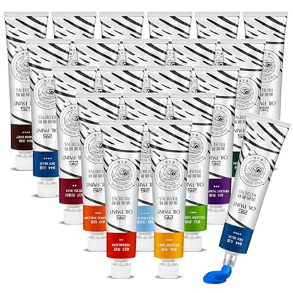 Paul Rubens Oil Paint, 20 Basic Colors*170 ml Large Professional Tubes | Oil Based Paint with High Saturation, Creamy Texture, and Consistency,Art Supplies for Artists, Students, Beginners - color: 20 colors*170ml-B
