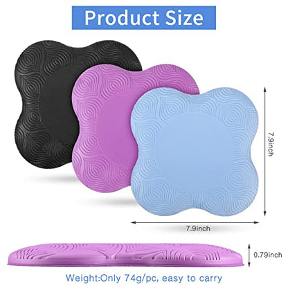 6 Pcs Knee Pads for Yoga Extra Thick Yoga Wrist Pad Anti Slip Pilates Support Cushion for Men Women Knee Elbow Wrist Hand Exercise Meditation Workout Floor Travel