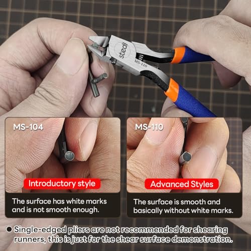 stedi Model Nippers, Sprue Cutter with Ultra-thin Single-Blade | Stiff Spring , Hobby Nippers for Gundam Repairing Plastic Model and Miniature Model - style: Single-Blade Nippers(Blue for Bedinners)