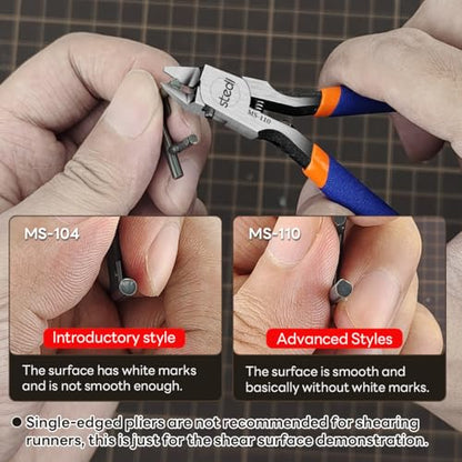 stedi Model Nippers, Sprue Cutter with Ultra-thin Single-Blade | Stiff Spring , Hobby Nippers for Gundam Repairing Plastic Model and Miniature Model - style: Single-Blade Nippers(Blue for Bedinners)