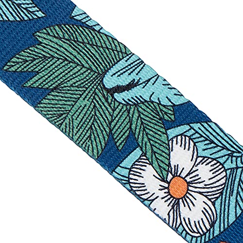 ZOOEASS Yoga Mat Strap, Adjustable Durable Yoga Mat Carrier & Stretching Strap, Multiple Color Choices - color: Flower Blue, size: 5.9feet