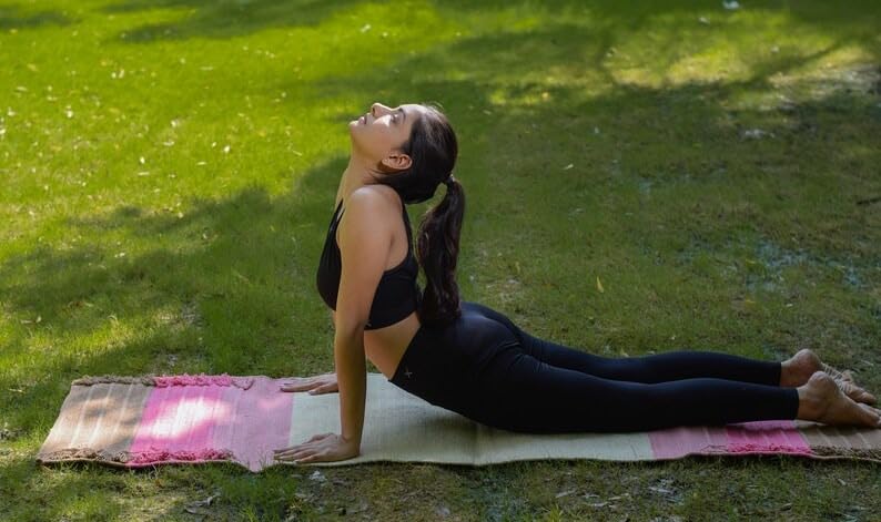 Jaipur art & Rugs Cotton Yoga Mat - Eco-Friendly Hand-Woven Rug - Non Slip & Thick (24”x72”x5mm) for Everyday Fitness at Home - Comfortable Extra-Long - color: Multicolor 10
