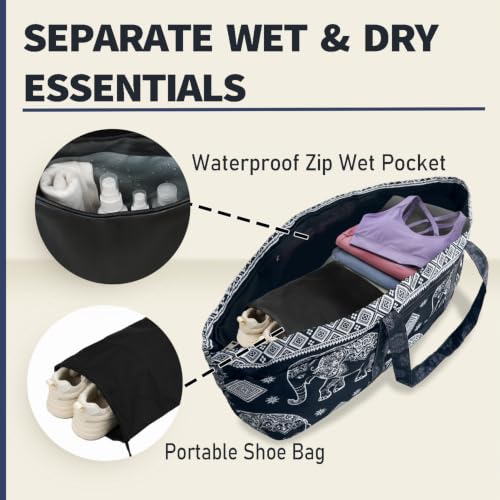 Yoga Mat Bag Yoga Tote Bag with Large Waterproof Zipper Pocket and Drawstring Pocket Yoga Mat Bag Carrier Fit Most Size Mats and All You Stuff - color: navy blue