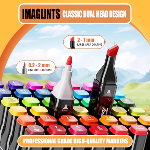 Alcohol Markers 120 Colors with Base Drawing Pen Dual Tip Art Markers for Sketch Anime Illustrations