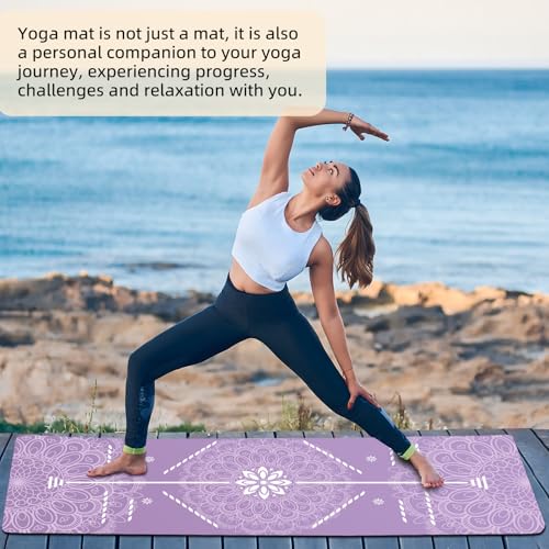 FOLAI Extra Thick Yoga Mat 6mm - color: body line purple