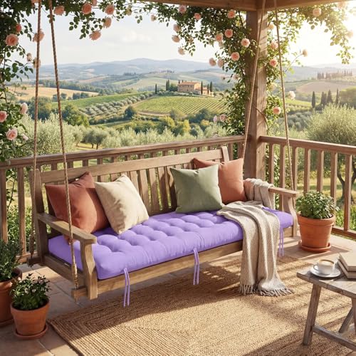Vercraft Long Floor Cushion Large Floor Cushion with Brushed Cotton 74.8 x 27.5 x 3.15 in Jumbo Lounger Pillow for Outdoor Indoor Bay Window Meditation Yoga Reading Sleeping(1 Pc,Purple) - color: Purple