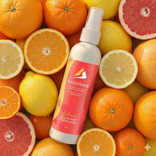 SwaytAway Fitness Mat Mist with Towel, 4oz Travel Size, 2 Pack, Citrus - size: 2 Count (Pack of 1)