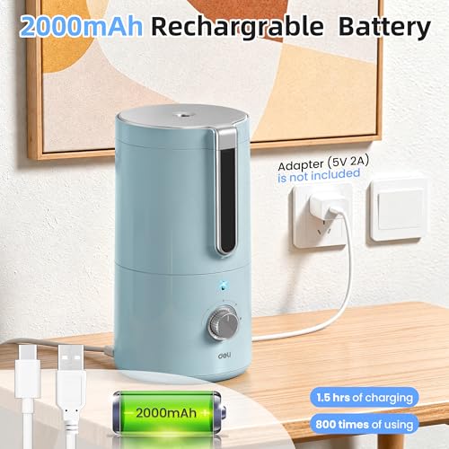 deli Electric Pencil Sharpener, Fully Automatic Pencil Sharpener | for 6.9-8mm Pencils, 5 Sharpness Modes, Rechargeable Hands-Free Sharpener for Classroom Home Office,Blue - color: Blue