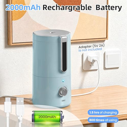deli Electric Pencil Sharpener, Fully Automatic Pencil Sharpener | for 6.9-8mm Pencils, 5 Sharpness Modes, Rechargeable Hands-Free Sharpener for Classroom Home Office,Blue - color: Blue