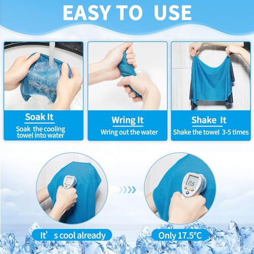 Honoson Cooling Towel Bulk - color: Multicolor, size: 32"x12"