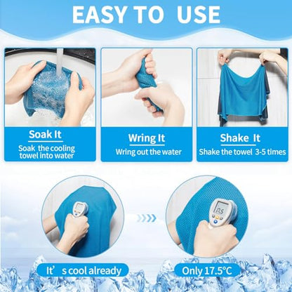 Honoson Cooling Towel Bulk - color: Multicolor, size: 32"x12"