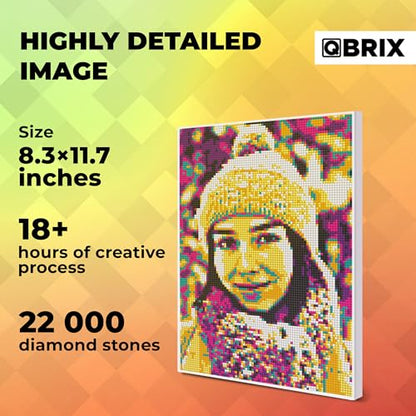 QBRIX Framed Diamond Art from Any Photo - Custom Diamond Painting Kit for Adults - Personalised Gem Art - DIY Craft Kit for Adults - Pop-Art - 8 x 12 inches - color: Pop-Art A4