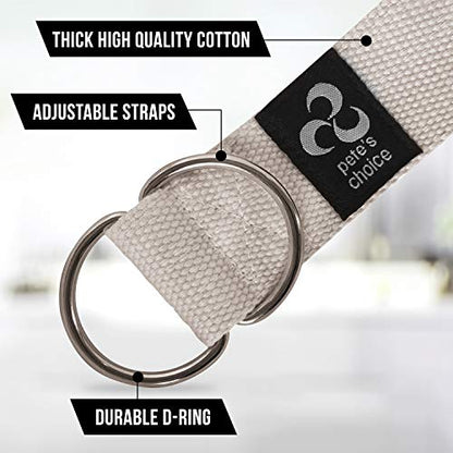 Stretching Straps and Yoga Blocks - Yoga Beginner Kit for Pilates & Gym