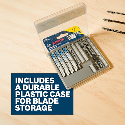 Bosch T5002A 10 pc. T-Shank Jig Saw Blade Set for Wood and Metal - size: 10 pack