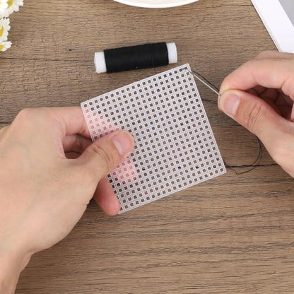 12pcs Plastic Mesh Canvas Sheets | 14 CT Multiple Shapes Screen Craft Canvas Sheets for Cross Stitch Embroidery Aida Cloth Needlepoint DIY Crochet Projects - style: Style B