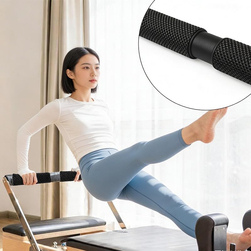 Pilates Reformer Mat, Workout Mat, Black Yoga Mat, Workout Mats for Home Gym, 2-Pack Non-Slip & Hand Grip Floor Fitness Pads - size: 23.62*7.87*0.1