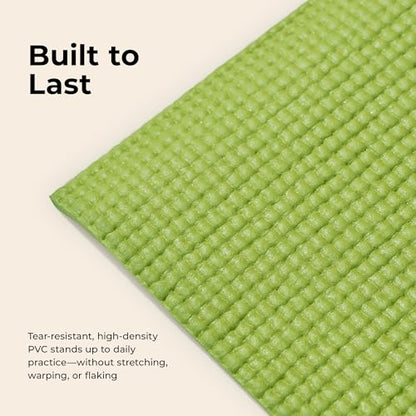 Sunny Health & Fitness Exercise Yoga Mats - Non-Slip Support for Home & Gym - color: Classic Green