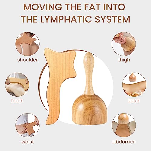 Meifuly 13 in 1 Wood Therapy Massage Tools with Luxury Storage Shelf, Complete Maderotherapia Wooden Massager Kit for Body Shaping, Lymphatic Drainage, Muscle Pain Relief, Anti-Cellulite
