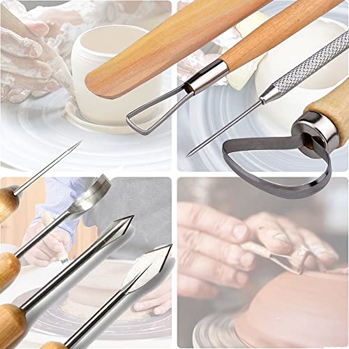 Clay Tools 40PCS Pottery Tools Clay Sculpting Tools Polymer Clay Tools Kit Ceramic Tools for DIY Handcraft Modeling Clay Carving Tools Set - color: 40PCS