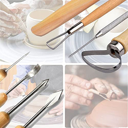 Clay Tools 40PCS Pottery Tools Clay Sculpting Tools Polymer Clay Tools Kit Ceramic Tools for DIY Handcraft Modeling Clay Carving Tools Set - color: 40PCS